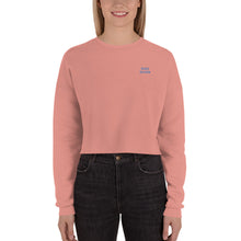 Load image into Gallery viewer, Sudadera Crop Leva bordado lateral azul