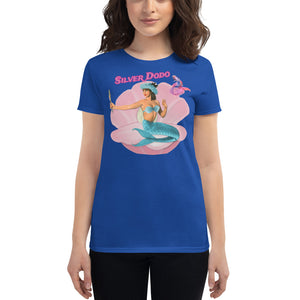 Camiseta de manga corta para mujer Sirene letras rosas