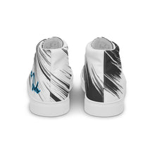 Load image into Gallery viewer, Zapatillas de lona de caña alta para mujer lineas finas negras