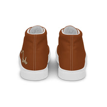 Load image into Gallery viewer, Zapatillas de lona de caña alta para mujer saddle brown
