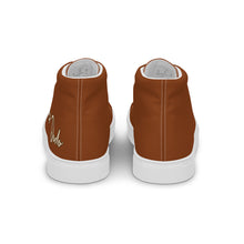 Load image into Gallery viewer, Zapatillas de lona de caña alta para mujer saddle brown