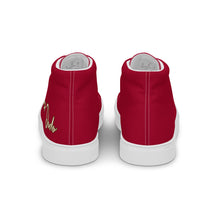Load image into Gallery viewer, Zapatillas de lona de caña alta para mujer carmine