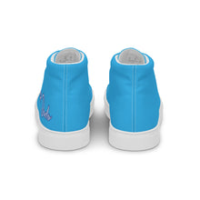 Load image into Gallery viewer, Zapatillas de lona de caña alta para mujer deep sky blue