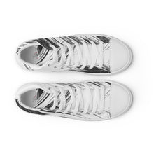 Load image into Gallery viewer, Zapatillas de lona de caña alta para mujer lineas finas negras