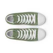 Load image into Gallery viewer, Zapatillas de lona de caña alta para mujer verde camuflaje