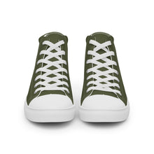 Load image into Gallery viewer, Zapatillas de lona de caña alta para mujer verde saratoga