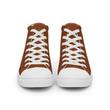 Load image into Gallery viewer, Zapatillas de lona de caña alta para mujer saddle brown