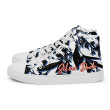 Load image into Gallery viewer, Zapatillas de lona de caña alta para mujer estampado naturaleza oscura