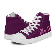Load image into Gallery viewer, Zapatillas de lona de caña alta para mujer tyrian purple