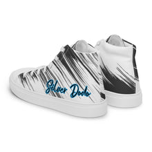 Load image into Gallery viewer, Zapatillas de lona de caña alta para mujer lineas finas negras