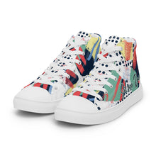Load image into Gallery viewer, Zapatillas de lona de caña alta para mujer estampado con lunares