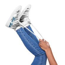 Load image into Gallery viewer, Zapatillas de lona de caña alta para mujer lineas finas negras