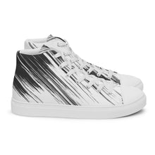 Load image into Gallery viewer, Zapatillas de lona de caña alta para mujer lineas finas negras