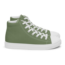 Load image into Gallery viewer, Zapatillas de lona de caña alta para mujer verde camuflaje