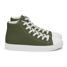 Load image into Gallery viewer, Zapatillas de lona de caña alta para mujer verde saratoga