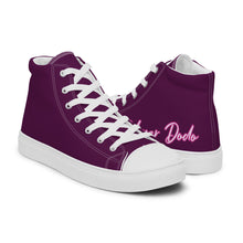 Load image into Gallery viewer, Zapatillas de lona de caña alta para mujer tyrian purple