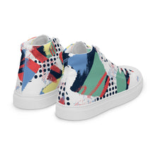 Load image into Gallery viewer, Zapatillas de lona de caña alta para mujer estampado con lunares