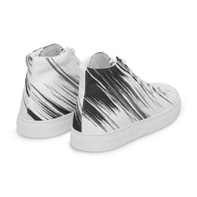 Load image into Gallery viewer, Zapatillas de lona de caña alta para mujer lineas finas negras