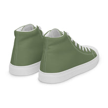 Load image into Gallery viewer, Zapatillas de lona de caña alta para mujer verde camuflaje