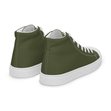 Load image into Gallery viewer, Zapatillas de lona de caña alta para mujer verde saratoga