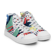 Load image into Gallery viewer, Zapatillas de lona de caña alta para mujer estampado con lunares