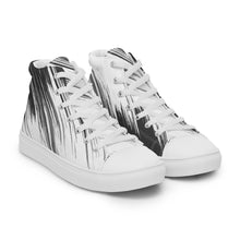 Load image into Gallery viewer, Zapatillas de lona de caña alta para mujer lineas finas negras