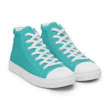 Load image into Gallery viewer, Zapatillas de lona de caña alta para mujer dark turquoise