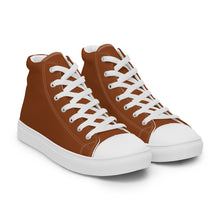 Load image into Gallery viewer, Zapatillas de lona de caña alta para mujer saddle brown