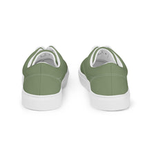 Load image into Gallery viewer, Zapatillas de lona con cordones para mujer verde camouflage