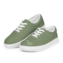 Load image into Gallery viewer, Zapatillas de lona con cordones para mujer verde camouflage