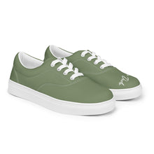 Load image into Gallery viewer, Zapatillas de lona con cordones para mujer verde camouflage