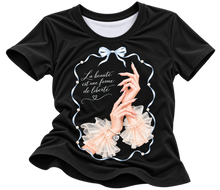 Cargar imagen en el visor de la galería, Camiseta para mujer Souffle de Beauté negro
