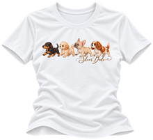 Cargar imagen en el visor de la galería, Camiseta  para mujer The Little Dog Parade white
