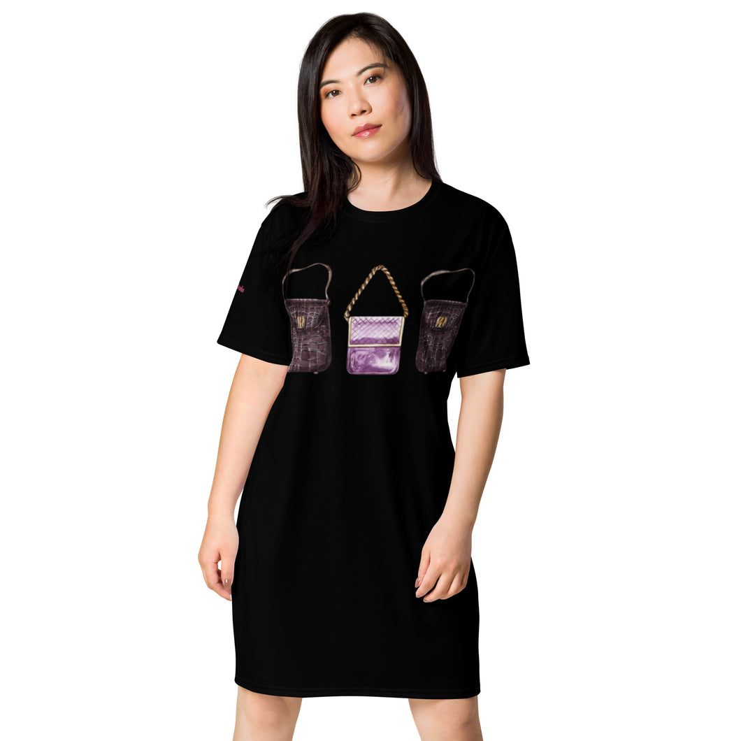 Vestido camiseta AGLAË negro