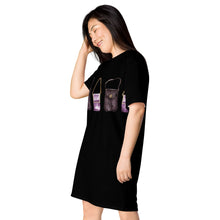 Load image into Gallery viewer, Vestido camiseta AGLAË negro
