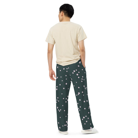 Pantalón ancho unisex estamapado snow