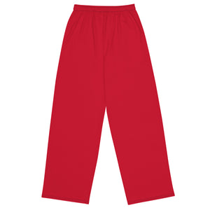 Pantalón ancho unisex rojo