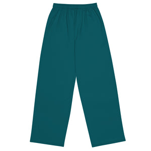 Pantalón ancho  unisex azul sherpa
