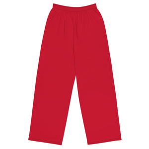 Pantalón ancho unisex rojo