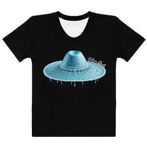 Camiseta para mujer Azure Hat negro