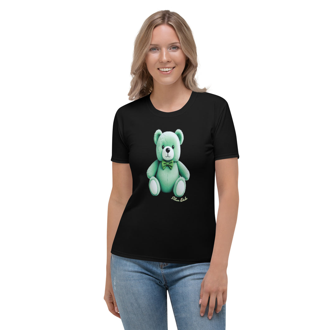 Camiseta para mujer Mint Bear negro