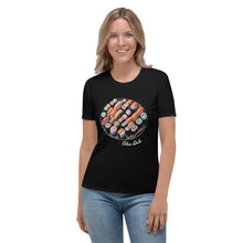 Load image into Gallery viewer, Camiseta para mujer Sushi Luxe negro
