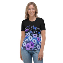 Load image into Gallery viewer, Camiseta para mujer Garden Whimsy negro
