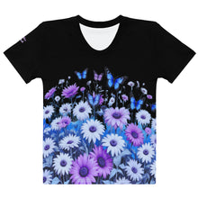 Load image into Gallery viewer, Camiseta para mujer Garden Whimsy negro
