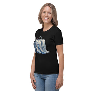 Camiseta para mujer Glam Steps negro