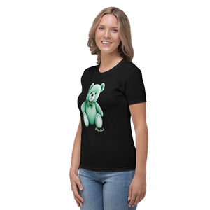 Camiseta para mujer Mint Bear negro