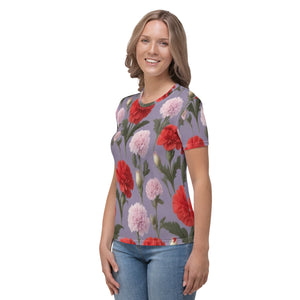 Camiseta para mujer Silken Carnations