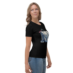 Camiseta para mujer Glam Steps negro