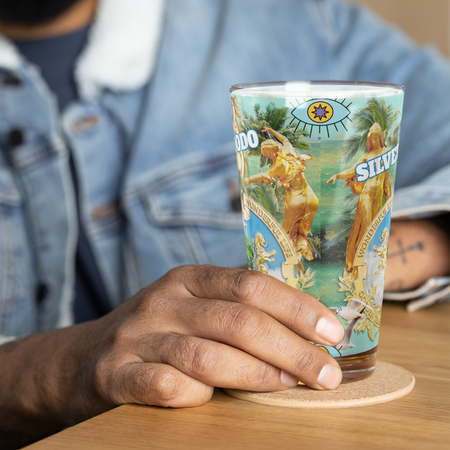 Vaso de cerveza Boticelli azul