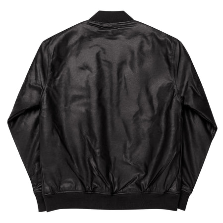 Chaqueta bomber piel vegana negro